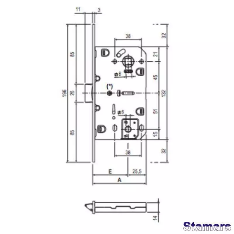Slēdzene AGB F18 EVO WC ar pretplāksni balts