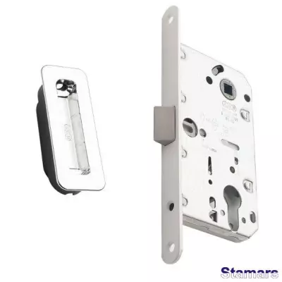 Slēdzene AGB F18 EVO PZ ar pretplāksni balts