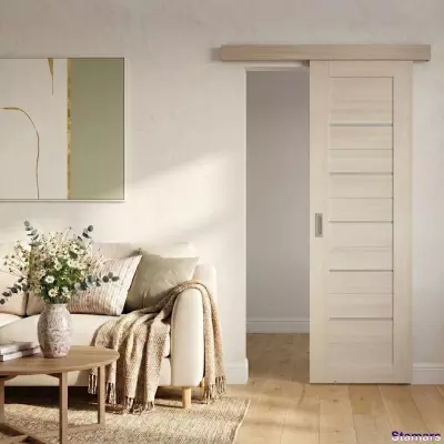 Bīdāmās iekšdurvis Sempra 01 Bianco PVC